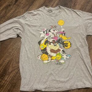 Warner Bros. Gray Looney Tunes Long Sleeve Shirt